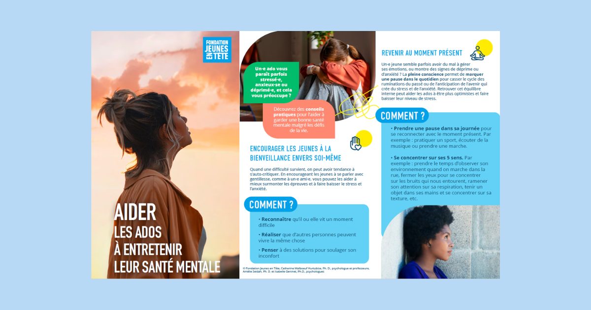 Feuillet pour comprendre les clés d'une santé mentale positive