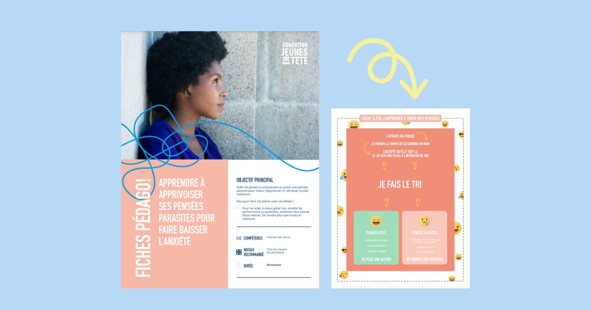 Fiche pédago « Apprendre à apprivoiser les pensées parasites pour gérer l'anxiété »
