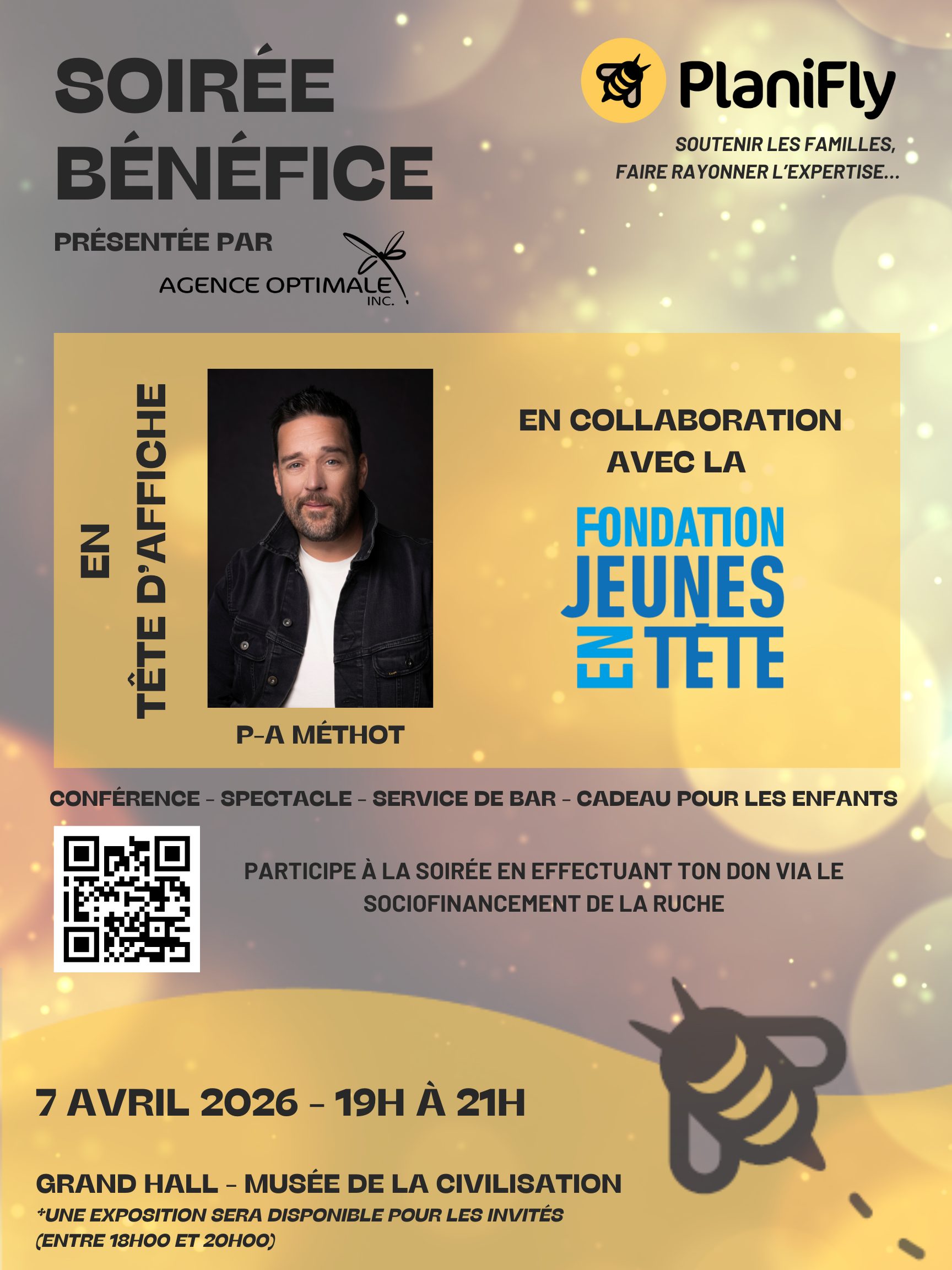 Conférence et spectacle-bénéfice - Planifly